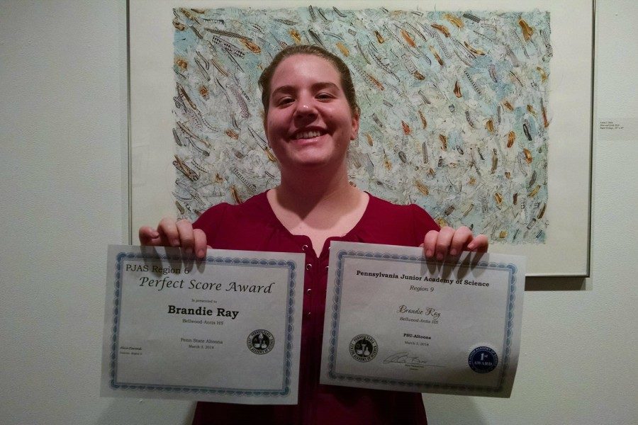 Brandie Ray earned a first award at PJAS and advanced to states.