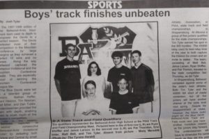 The boys and girls track teams were dominant in 1997-98.
