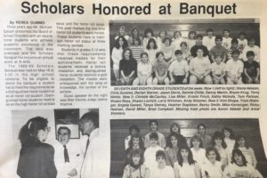 The Honors Banquet is nearing its 30th year of celebration.