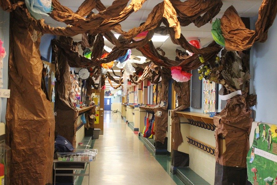 The Myers first grade hallway is alive with student museums.