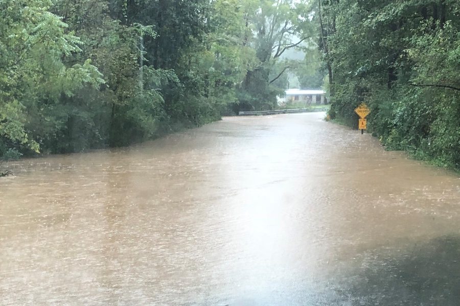 River Road in Antis Township is one of several roads in the district to flood thanks to rains from oncoming Hurricane Florence.