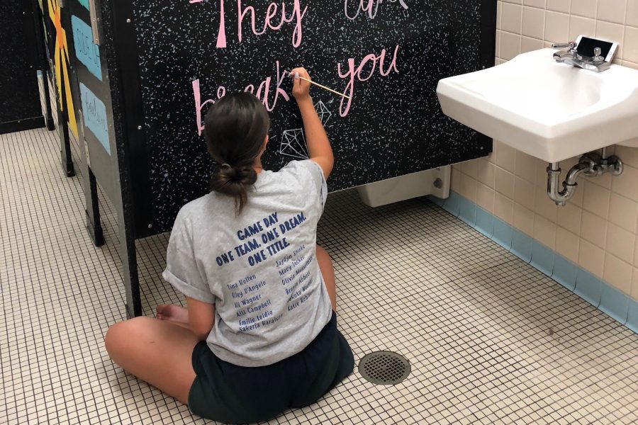 Over the summer, B-=A Renaissance members like Mya Decker took time away from vacation to decorate the school in an effort to create a positive atmosphere.
