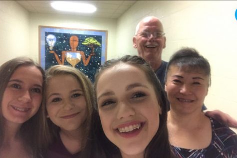 Tom Gority celebrates his Shining Star award with the people he loves: (l to r) Madison Gority, Abby Mussleman, Caroline Nagle,and  his wife Yun.