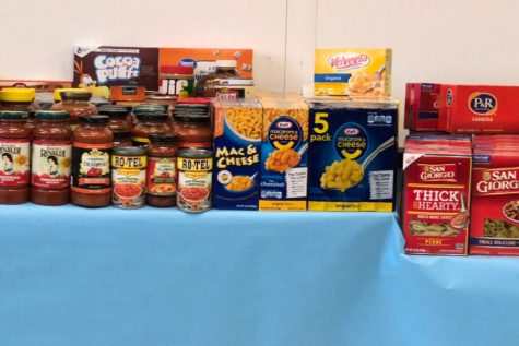 The BAEA collected more than 500 cans and boxes of food with its annual food drive.