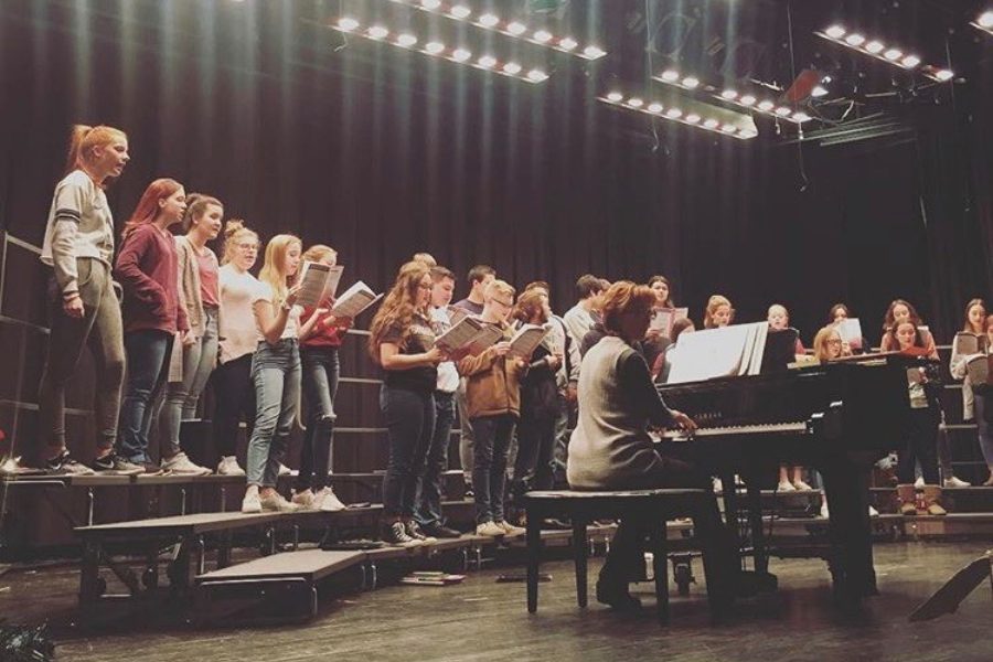 The senior high chorus will have a performance broadcast on television over the Christmas season.