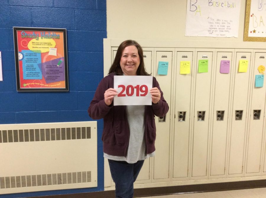 Mrs. Nycum is one of the many BAMS teachers to make a New Years resolution.