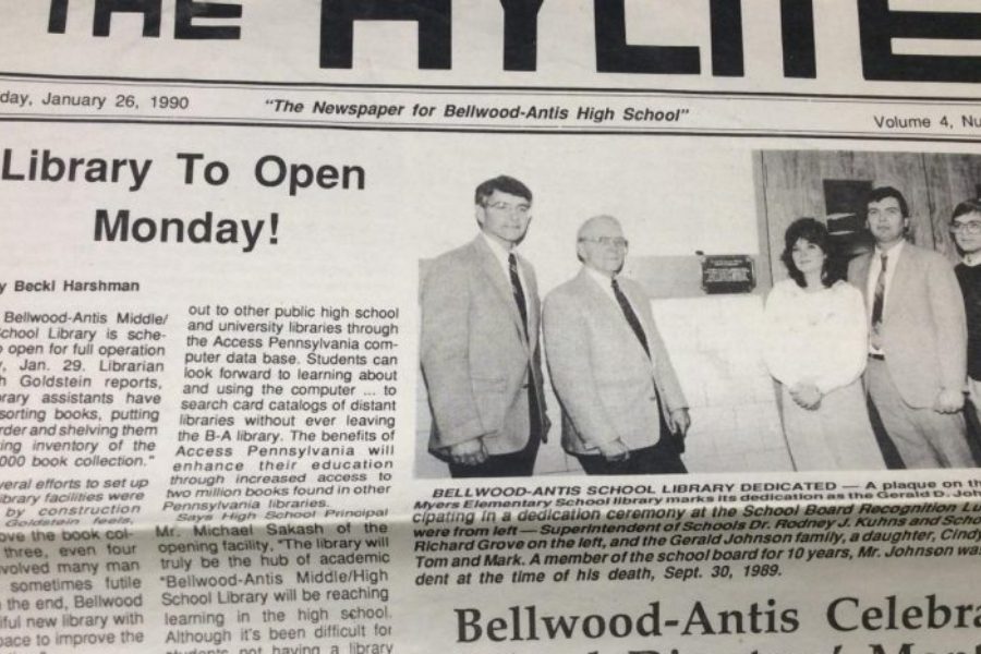 Bellwood-Antis opened a revamped high school library in 1990.