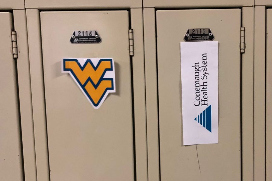 Renaissance Club is celebrating student college choices with logos on lockers.