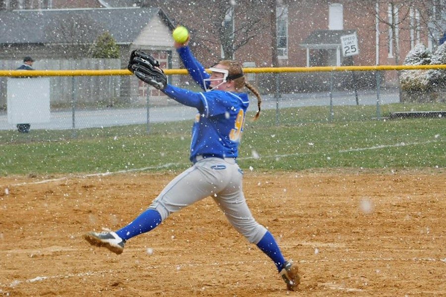 Haley Schmidt took the loss for B-A against Williamsburg.