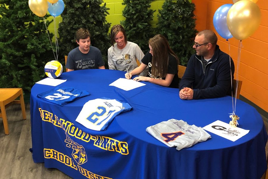 Hope Shook confirmed her intentions to play volleyball for Geneva yesterday.