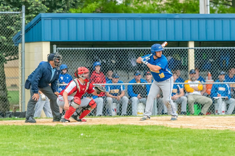 Dallas Hollen was one of only three Blue Devils to get hits against Bishop Guilfoyle.
