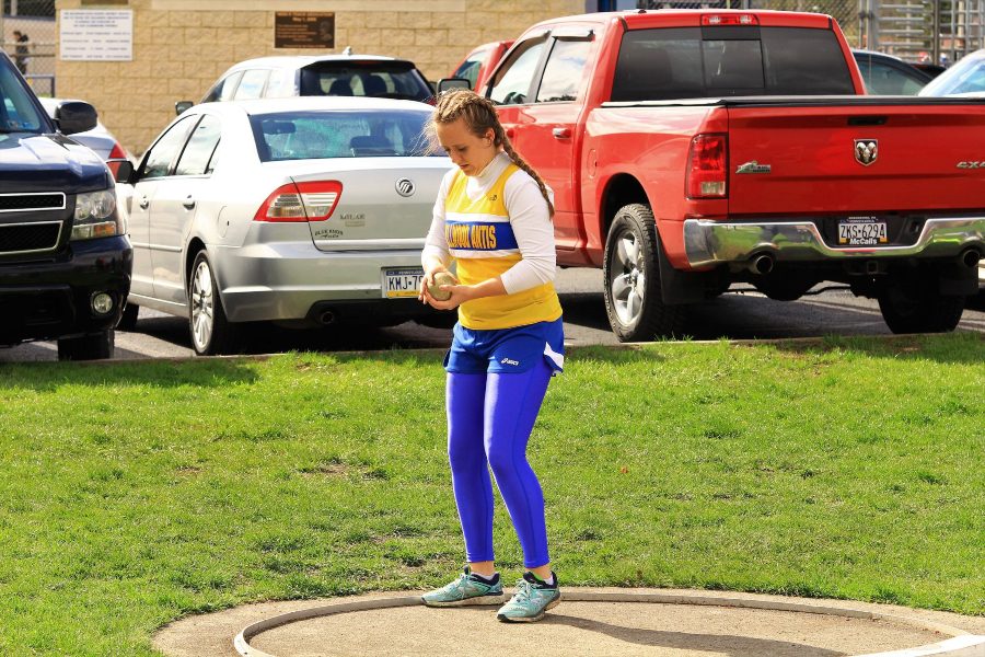 Kara Engle was a senior leader among field participants on the girls track and field team.