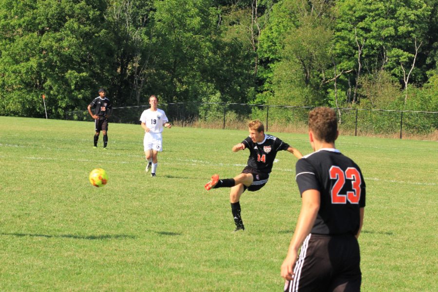 Brendan Andrews and the soccer team improved to 2-1 with a win over Penns Valley.