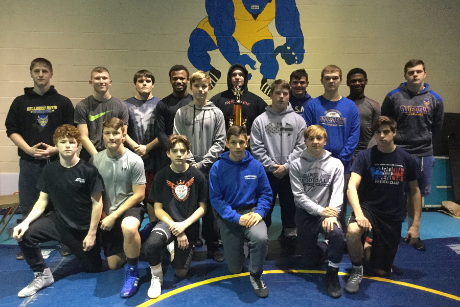 The Blue Devil wrestling team placed third in its first team tournament of the season.