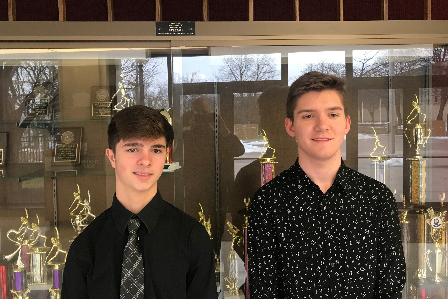 Cole Miller (l) and Andy Miller (r) recently represented Bellwood-Antis at District Jazz Band.