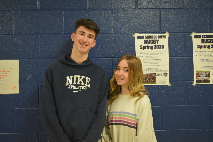 Caedon Poe and Haley Campbell each took first place at the speech team's most recent contest.