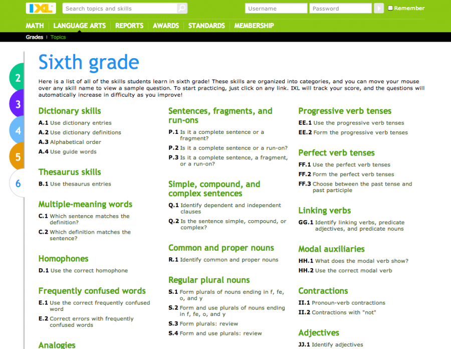 Some+of+the+math+skills+sixth+grade+students+review+using+the+IXL+program.