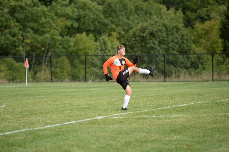 Soccer team goal keeper Landon Bungo will have his hands full stopping Hollidaysburg in the District 6 finals.