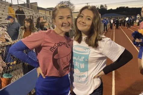 Bailey Frantz( right) and Trinity Riva (left) pictured at the 2020 Homecoming game.