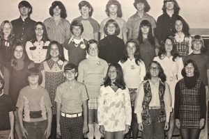 This photo from the 1974 Tuckahoe Yearbook exemplifies the more formal dress code at BA in the early 1970s.