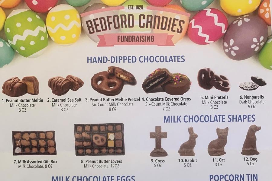 The mini-THON committee is conducting a candy sale sponsored by Bedford Candies.
