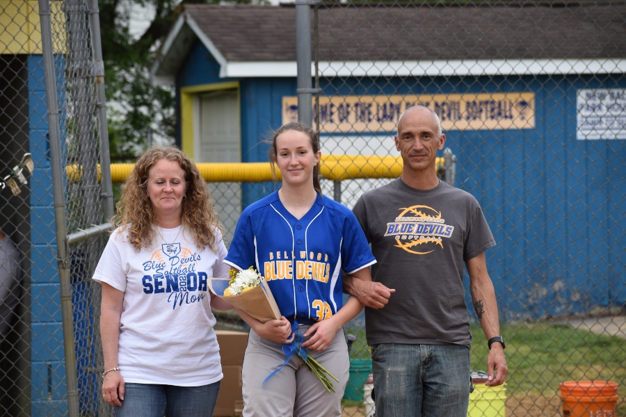 Katie+Robison+is+finishing+up+her+career+as+the+Lady+Blue+Devil+softball+teams+starting+catcher.