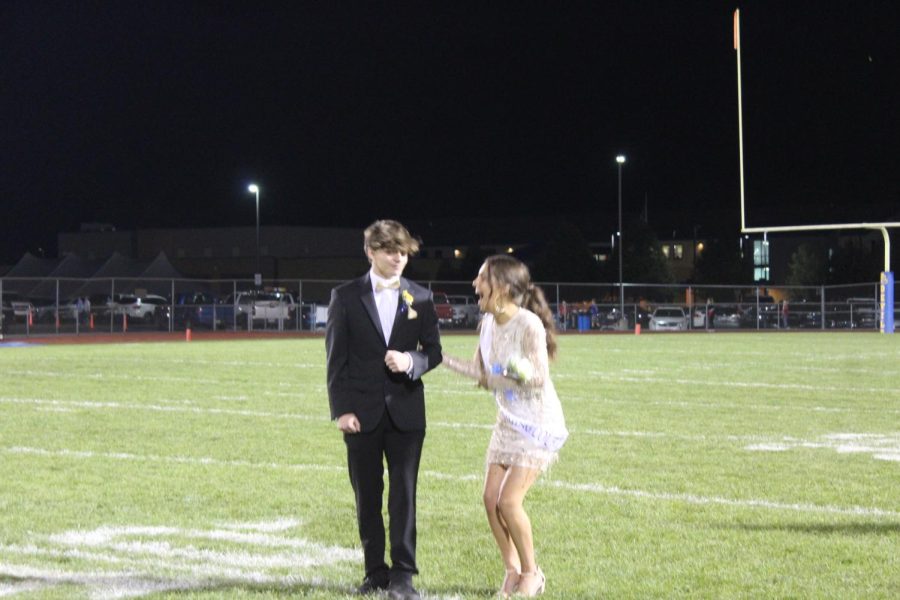 Emilee Kensinger reacts to being named Homecoming queen.