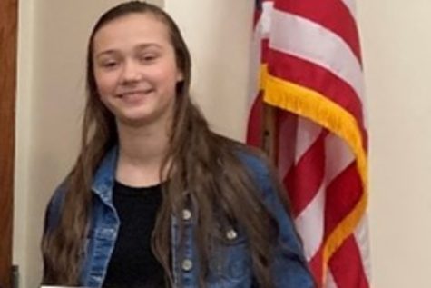 Chloe Stoltzfus earned first place in a an essay contest recently.