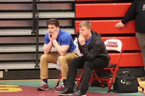 Coach Nick Torsell (left) assisted Aric Reader last season but will now be the head varsity wrestling coach at B-A.