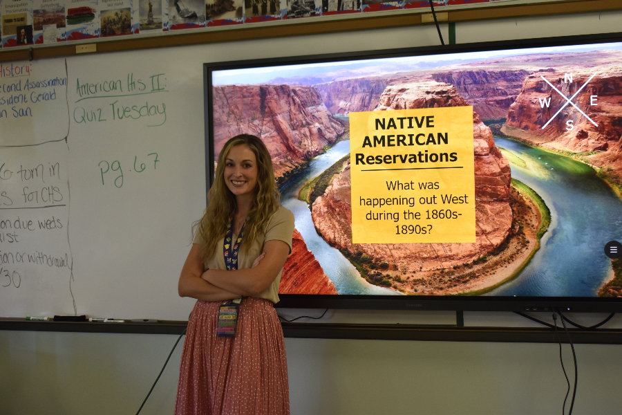 Mrs. A is fulfilling a lifelong dream of being a history teacher.