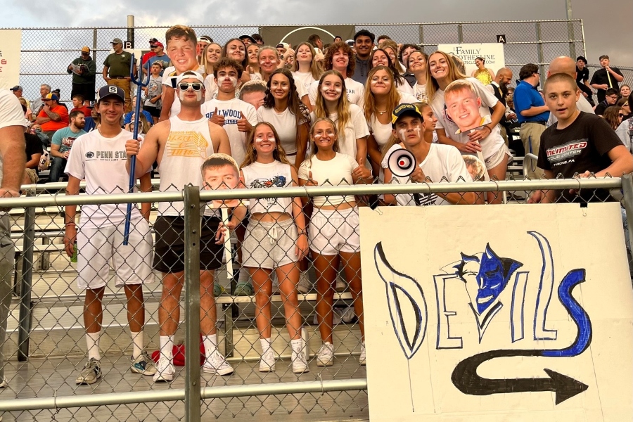 B-As student section came out in full force to have a white out at the Backyard Brawl.