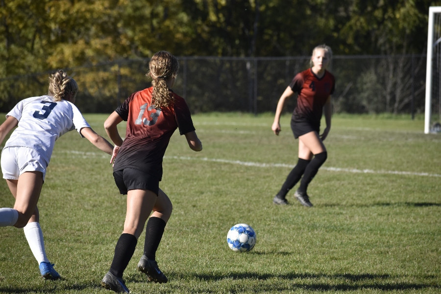 The girls soccer team is shooting for a spot in the District 6 finals.
