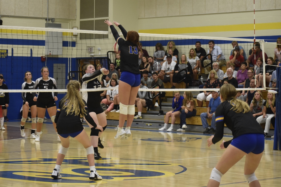 B-As volleyball team logged its 13th win against Moshannon Valley.