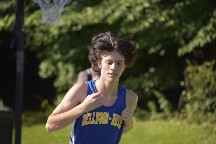 Christian Sensibaugh and the B-A cross country team won for the ninth time yesterday.