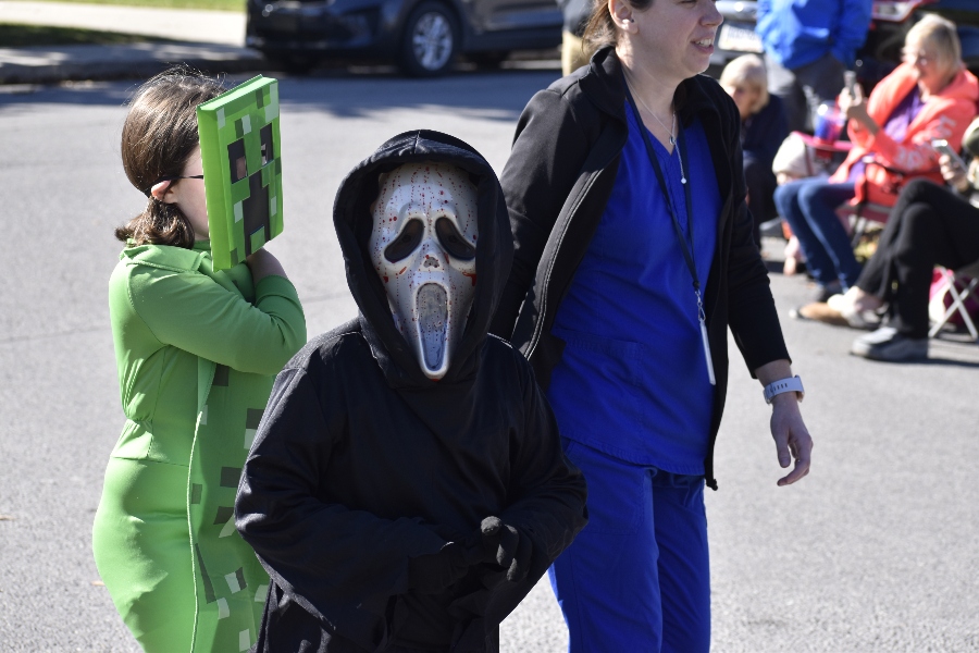 B-A youngsters got  jumpstart on trick or treating when they marched in the annual Halloween parade last week. 