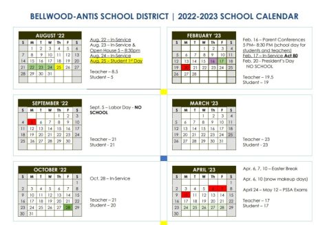 The BA School Board made a slight adjustment to its calendar at the most recent board meeting.