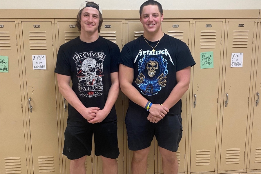 Jason Pluebell and Ethan Norris are two of four lettermen returning for the B-A wrestling team this season.