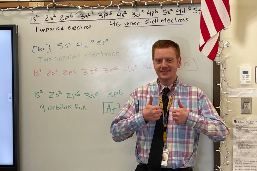 Mr. Carr is in his second year teaching chemistry at B-A.