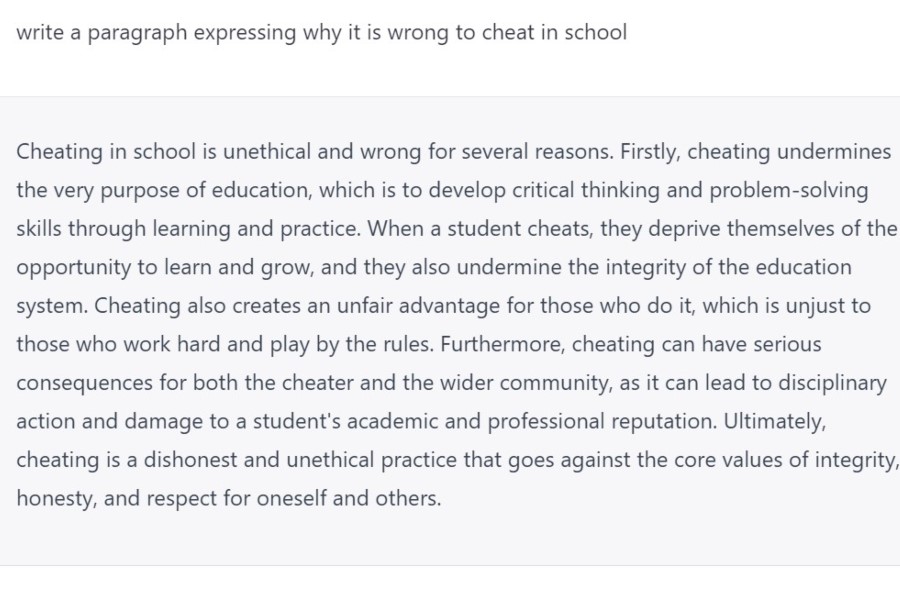 ChatGPT+is+here%2C+and+it+can+generate+thoughful+responses+to+complicated+questions%2C+like+this+one.+Teachers+are+worried+about+the+impact+it+will+have+on+education%2C+especially+where+cheating+is+concerned.%0A