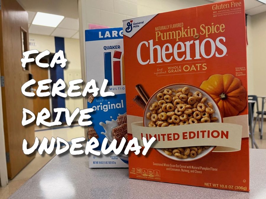 The FCA is beginning its 9th annual cereal drive to collect food for the St. Vincent DePaul food pantry.
