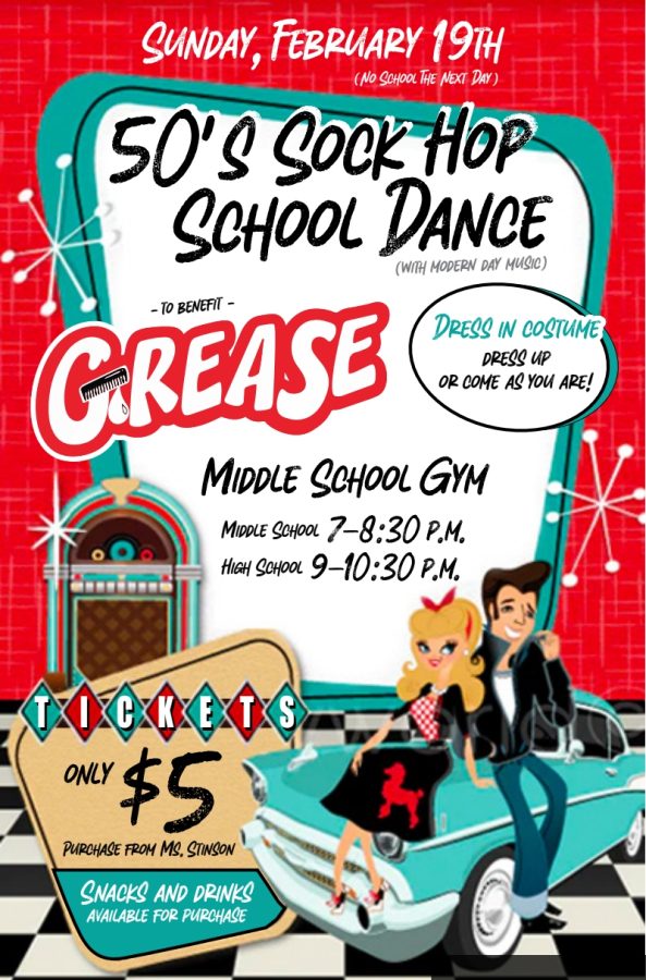 A winter dance to support the production of Grease is on the way.