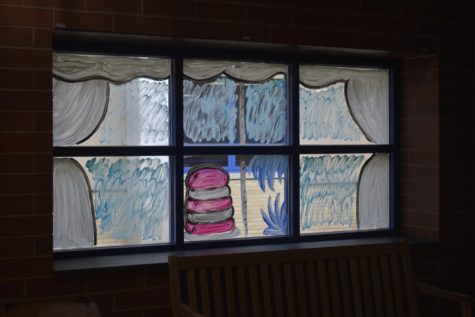 Dr. Seuss Artwork around the Elementary. 