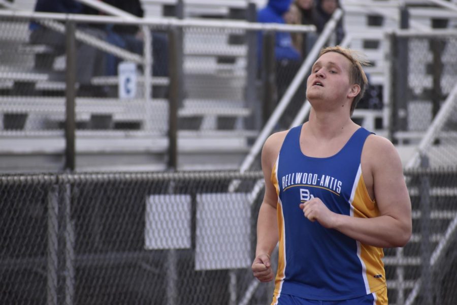 Parker Lucas takes first in his 100 meter heat. (Bailee Conway)