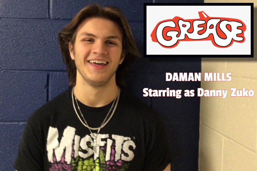 Daman+Mills+plays+the+role+of+Danny+Zuko+in+the+production+of+Grease.