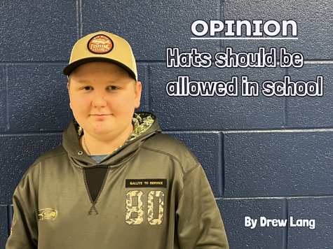 Freshman Drew Lang feels hats n school are a non-issue.