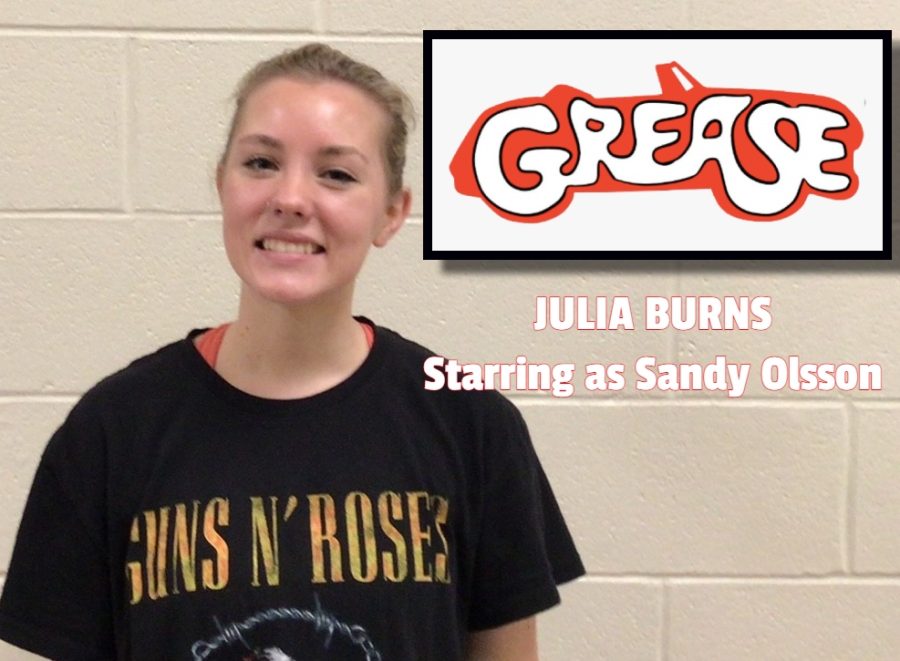 Julia Burns plays the role of Sandy in the production of Grease.