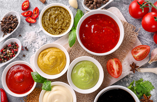 Sometimes its the toppings that make the meal. What is the best condiment ?  (Public domain image)
