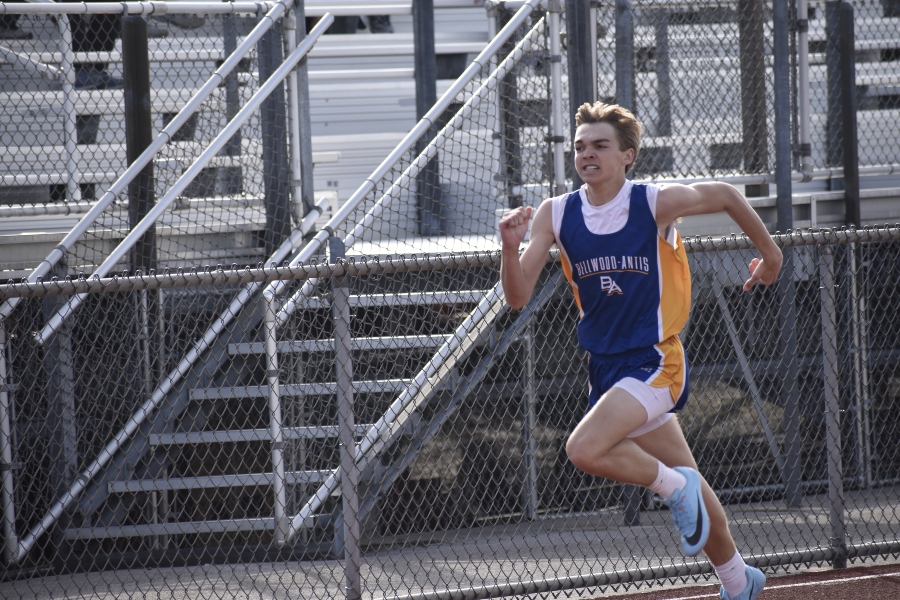 Kole Dickenson won both hurdling events for Bellwood-Antis against Juniata Valley and Southern Fulton. (Bailee COnway)