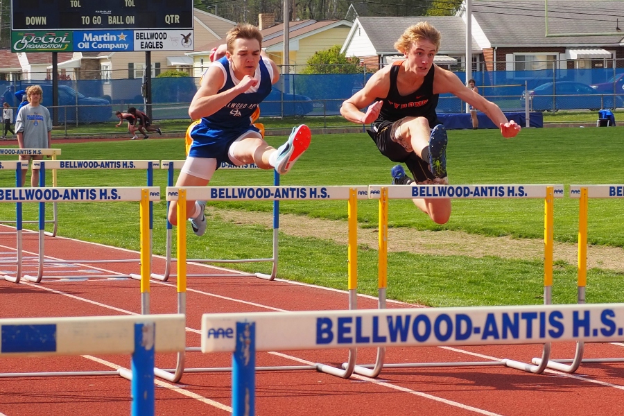 Junior Kole Dickinson was recently crowned the 110 meter hurdle champion at the Bellwood Invitational.