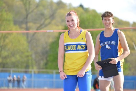 Lydia Worthing, shown here with fellow pole vaulter Dylan Andrews, dominated the B-A sports scene during three different seasons. She the BluePrints Athlete of the Year.
